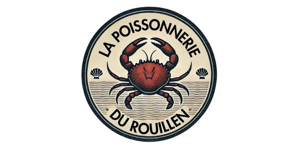 Logo La Poissonnerie du Rouillen – création identité visuelle poissonnerie artisanale à Ergue Gaberic